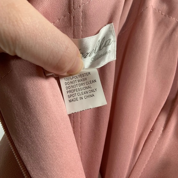 Cinderella Divine Bridesmaids Dress Women's 6 Rose Sweetheart Neckline Slit - Picture 11 of 14